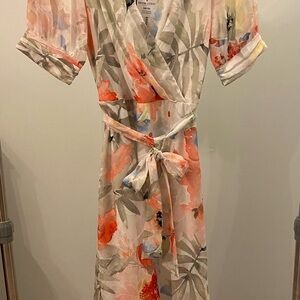 Floral Wrap Dress with Tie Waist